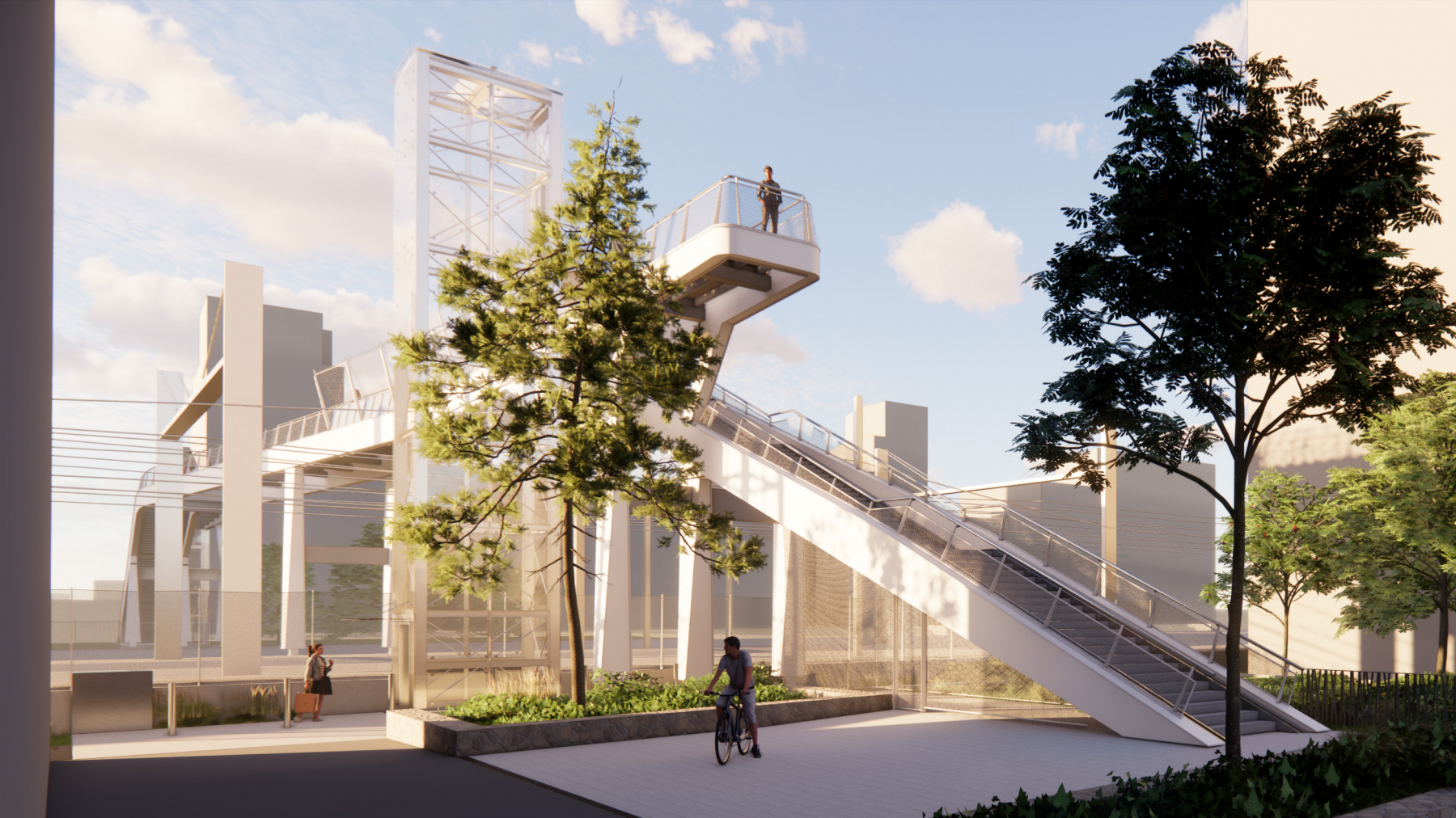 Illustration - Vue depuis le square Geneviève De Gaulle-Anthonioz côté Annemasse