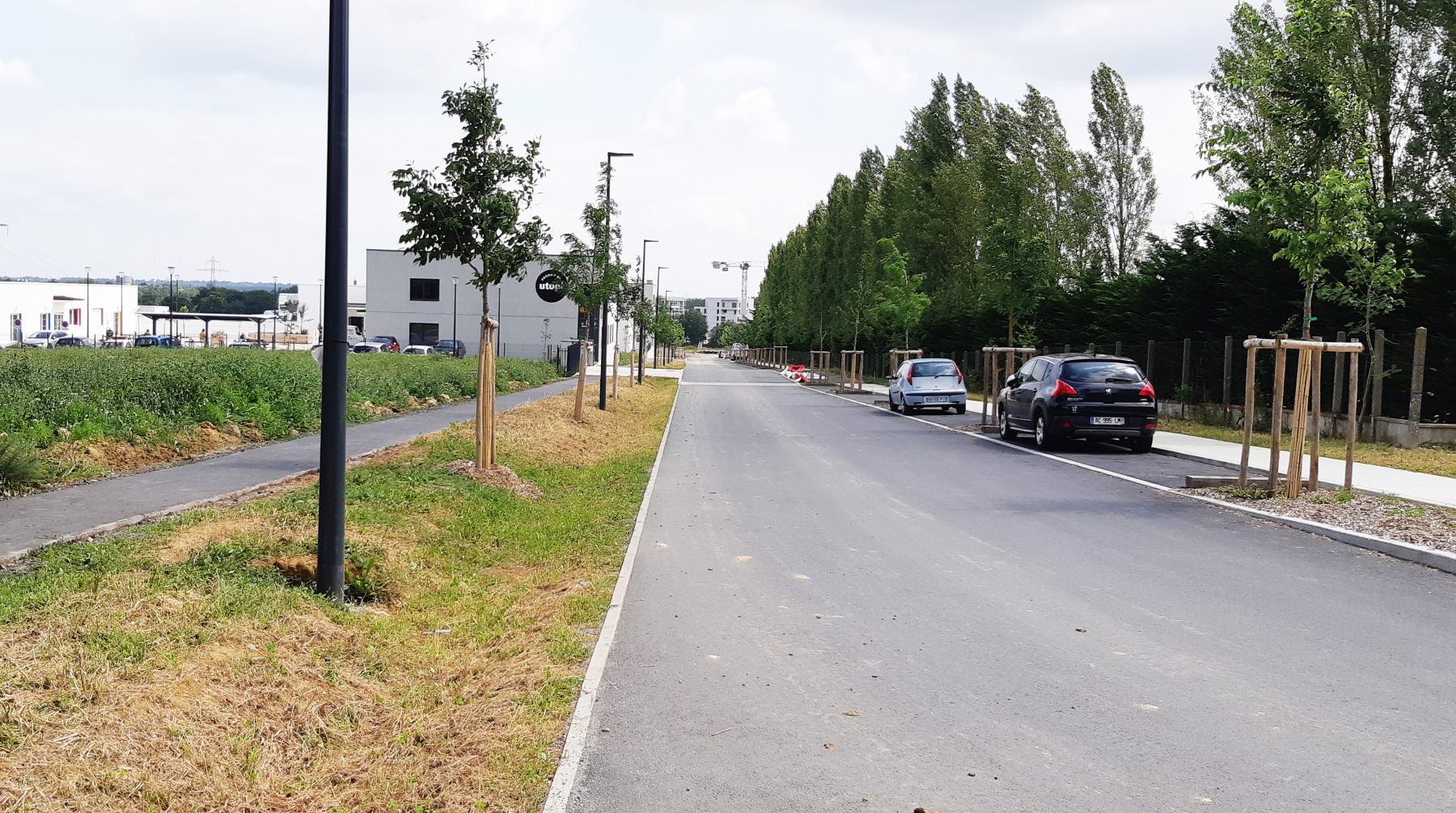 Illustration - La rue des Landes de Vaux, en juillet 2021