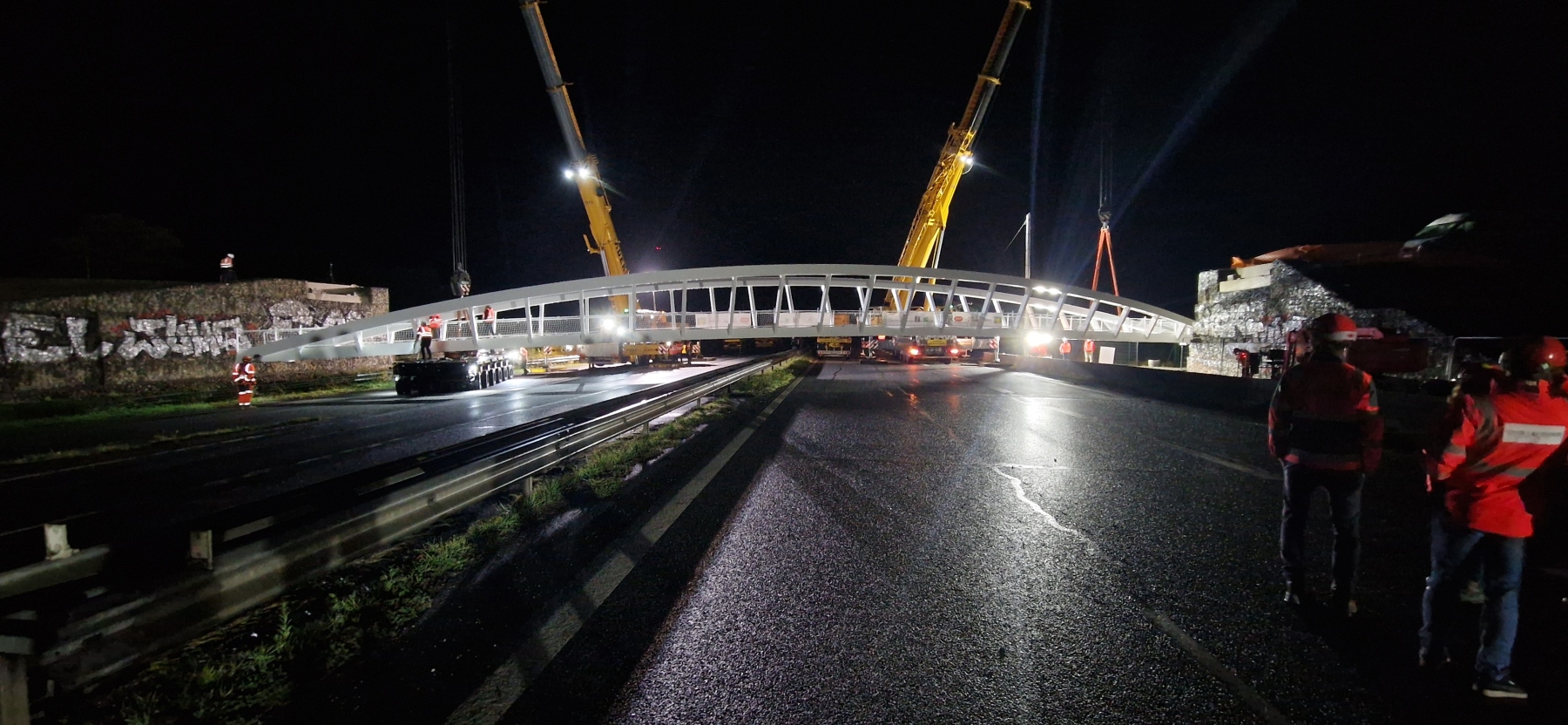 Illustration - Pose de la passerelle le 29/10/2025