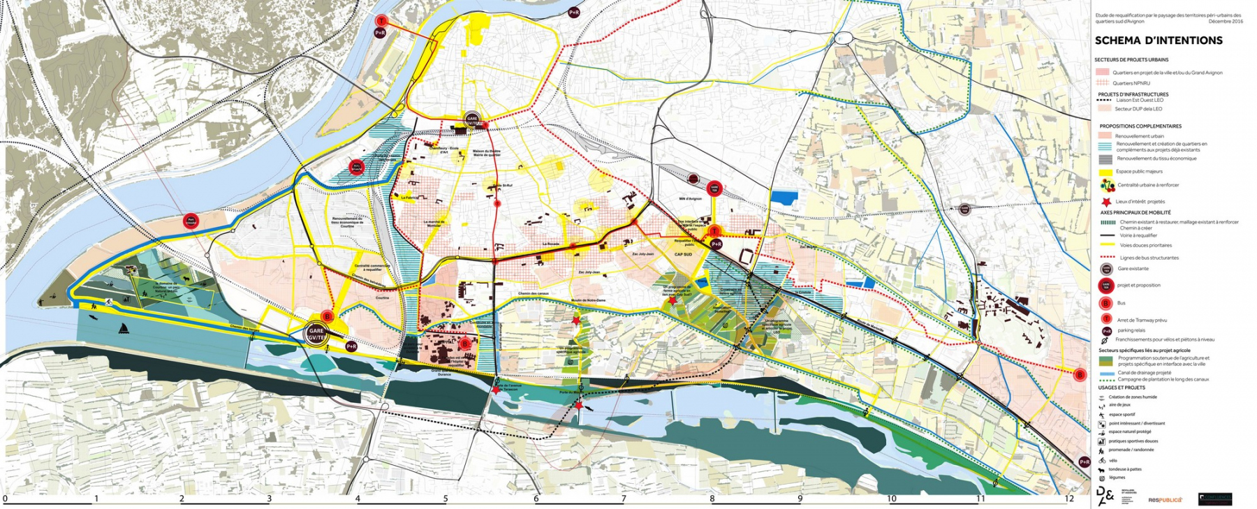 Illustration - Le plan de paysage des remparts à la Durance