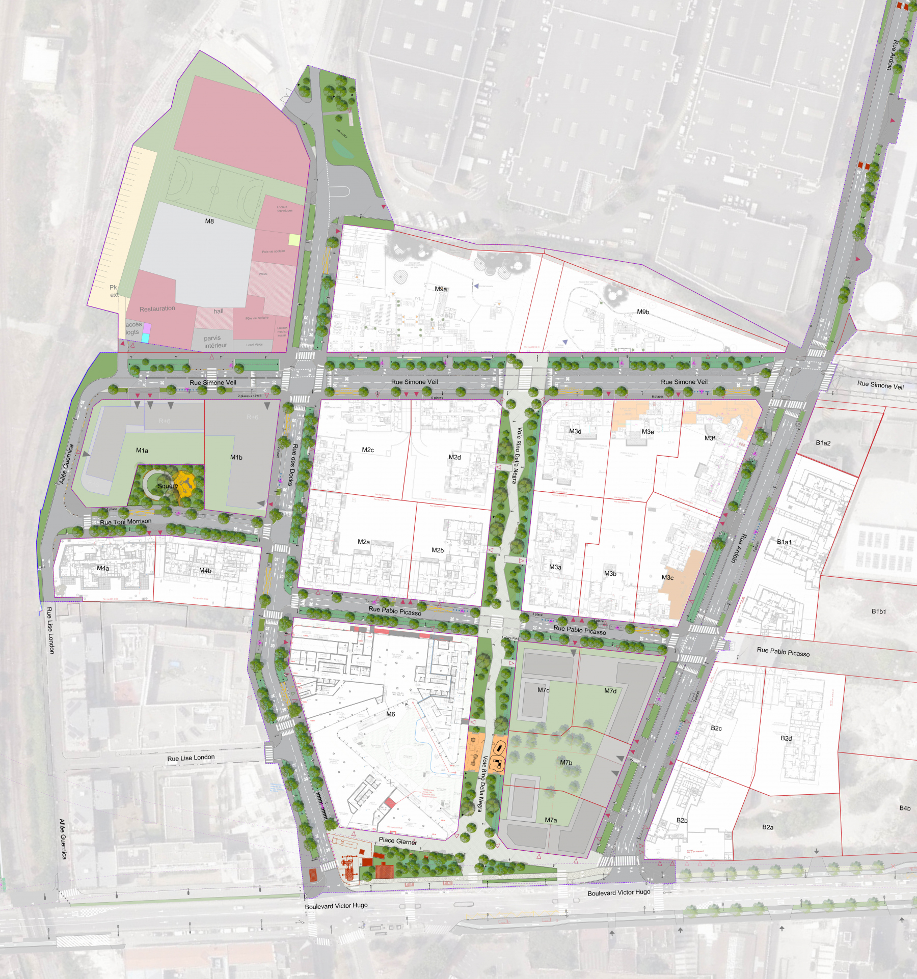 Illustration - Plan des aménagements du secteur 4A