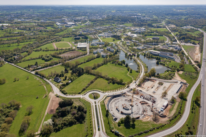 Illustration - Vue aérienne du site depuis le nord