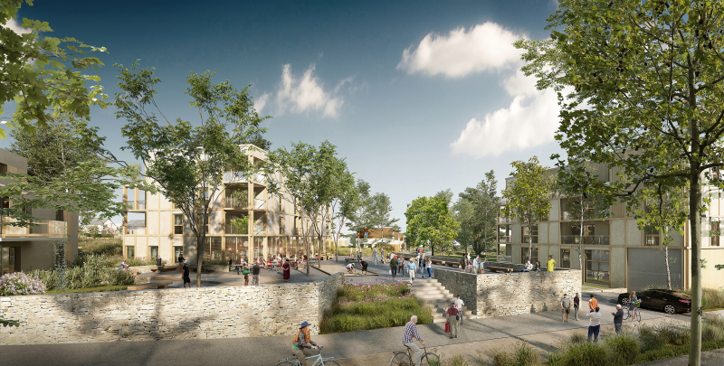 Illustration - Perspective sur la place belvédère - © Guillaume  Paturel 