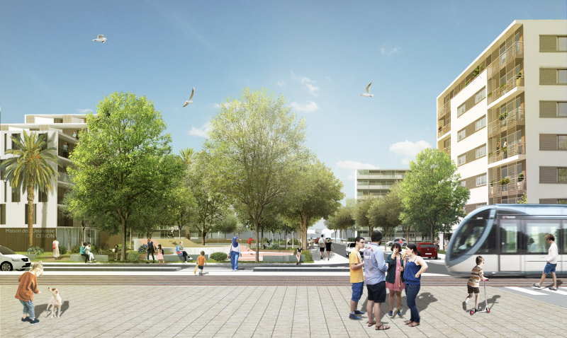 Illustration - La Saraillère : un quartier ouvert à la ville par un espace public généreux et une nouvelle mixité