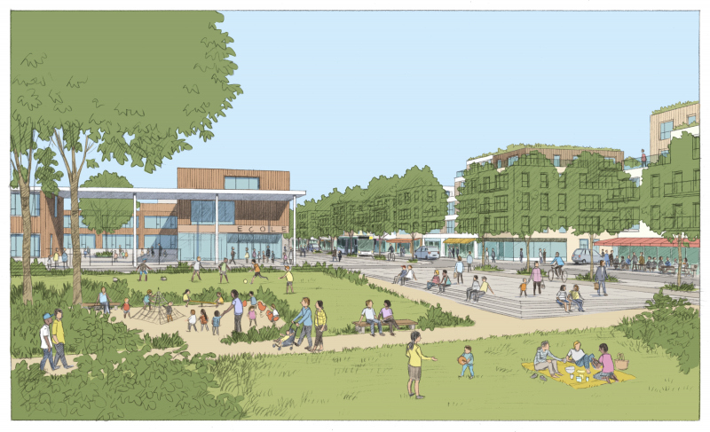 Illustration - Vue de la centralité résidentielle