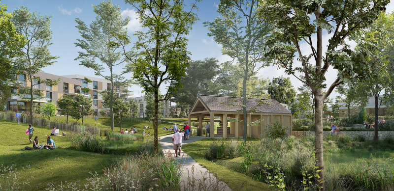 Illustration - Perspective depuis le parc - © Guillaume  Paturel 