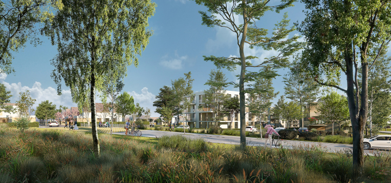 Illustration - Perspective depuis l’entrée Ouest - © Guillaume  Paturel 