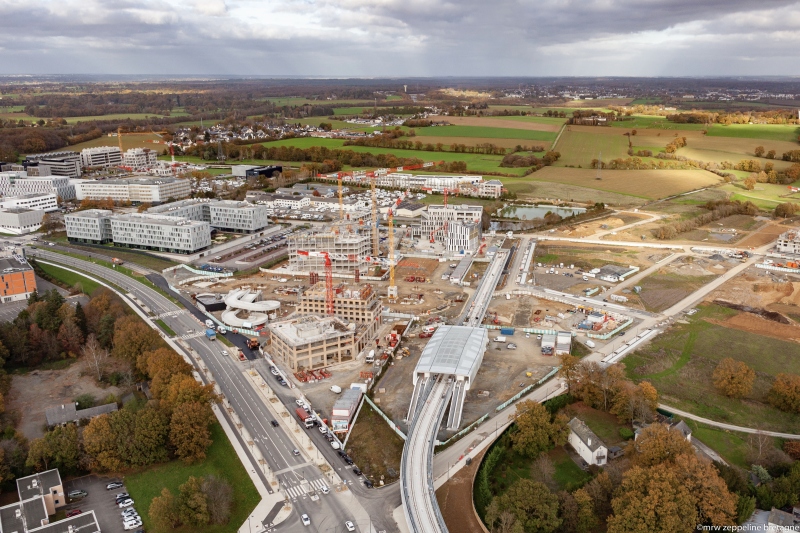 Illustration - Vue du secteur de la centralité en travaux (novembre 2020)