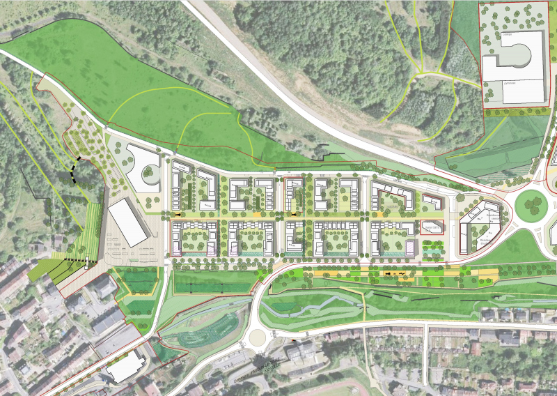 Illustration - En cours de réalisation, du pôle culturel à l’ouest au hub des mobilités à l’est