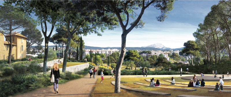 Illustration - Perspective sur le Cours de la Sainte Victoire