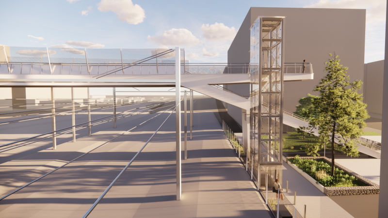 Illustration - Vue depuis les voies du CEVA