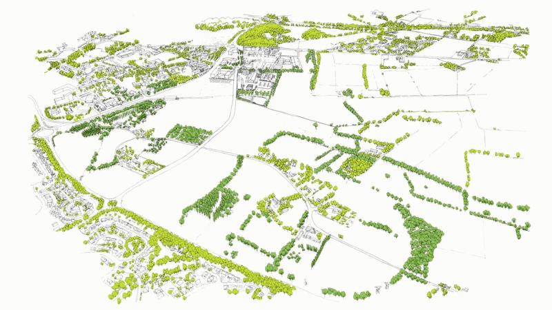 Illustration - Maquette des îlots D1 et B5 montrant les premières opérations de logements en cours d’études. Exposition publique mai 2019