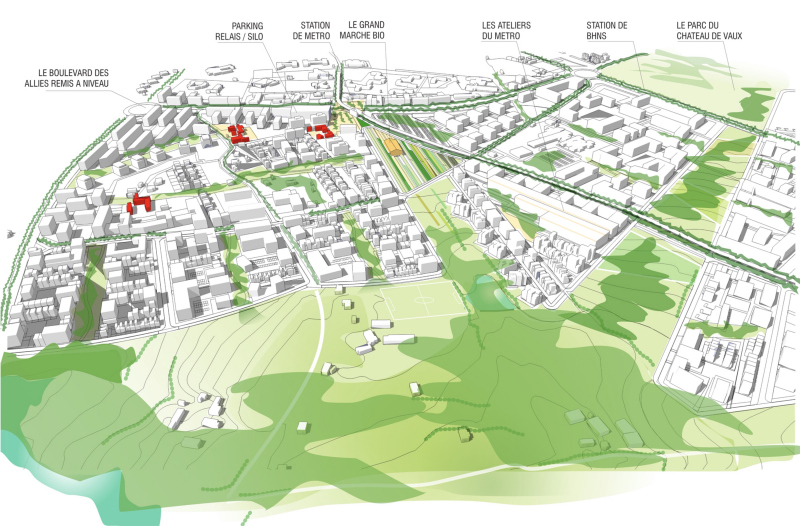 Illustration - Les quartiers Champs Blancs et Pierrins Ouest (Étude de définition 2009)