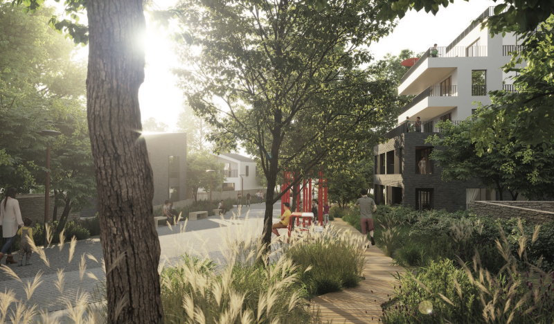 Illustration - Ilot B6 : exemple de sous-aménagement. – Lamotte