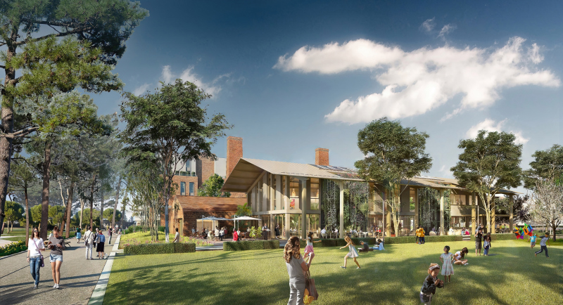 Illustration - Perspective depuis le jardin central - ©BY ENCORE