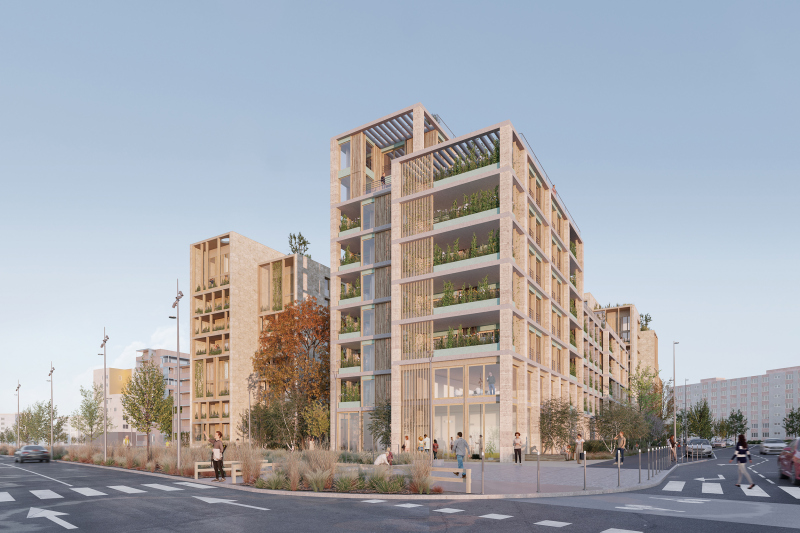 Illustration - Perspective depuis le jardin central