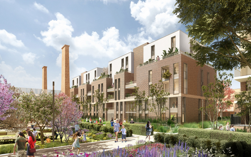 Illustration - Perspective depuis le jardin central