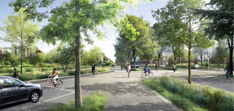 Illustration - Perspective sur le boulevard saint roch