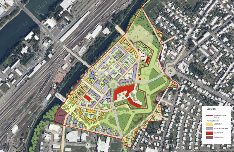 Illustration - Le périmètre de la ZAC Couronné Artisans