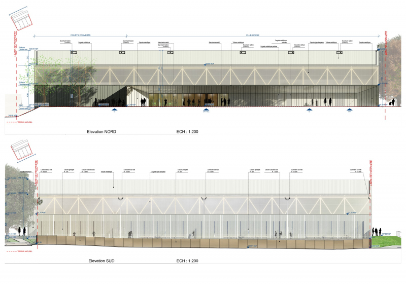 Illustration - Façades Nord et Sud
