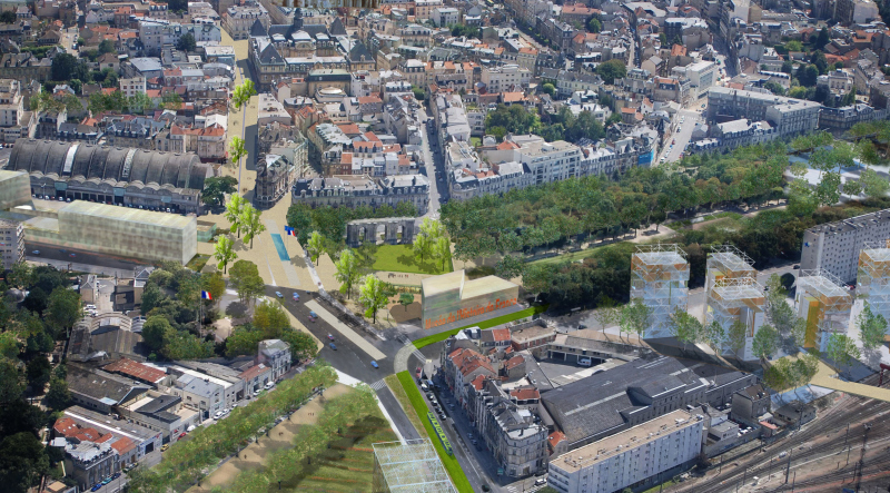 Illustration - Vue de la place de la République requalifiée