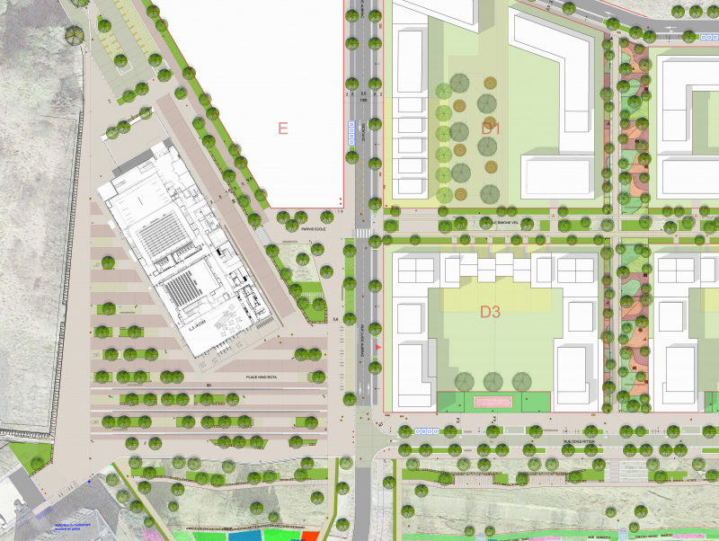 Illustration - Plan des aménagements autour de l’Arche