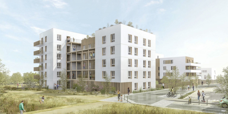 Illustration - Ilot B5 – lot D – logements AMI bois, passif et participatif