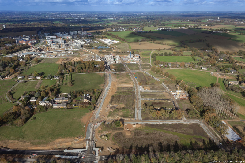 Illustration - Vue depuis le sud du secteur D1 et l’avancement des travaux en novembre 2020