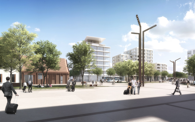 Illustration - Vue du parvis du PEM Sud (©