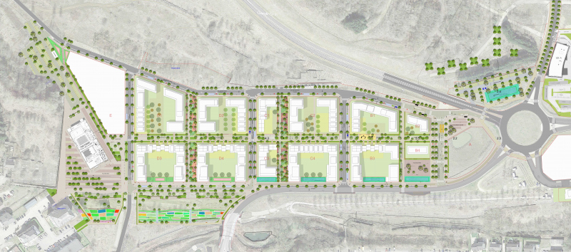 Illustration - Plan masse du projet de la plateforme basse