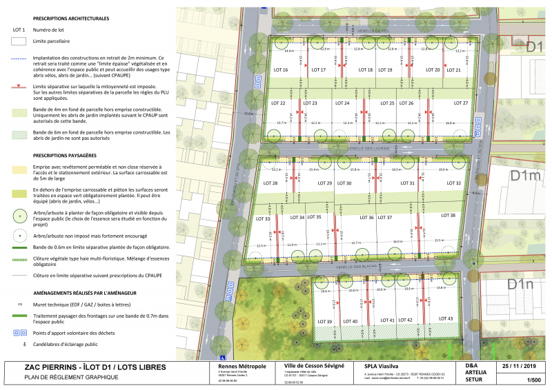 Illustration - Les outils pour la coordination des lots libres : Le règlement graphique 