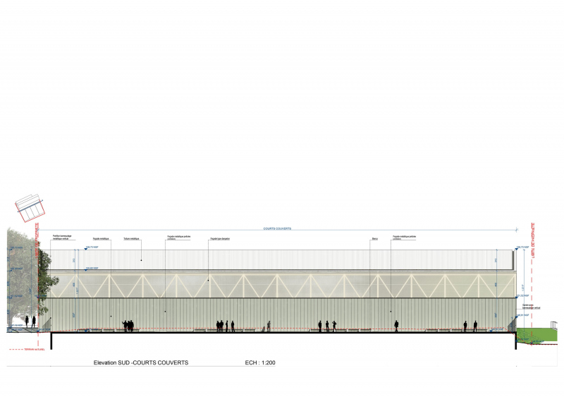 Illustration - Façade Sud intérieure