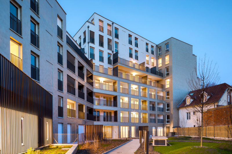 Illustration - Cœur d’Ilot vue nuit tombante -© Sergio Grazia