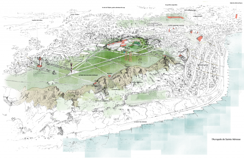 Illustration - Le projet sur le cap de la Hève