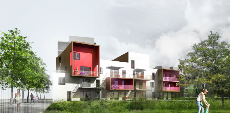 Illustration - Bordeaux - Écoquartier Ginko - Ilot B2.1 - Elya