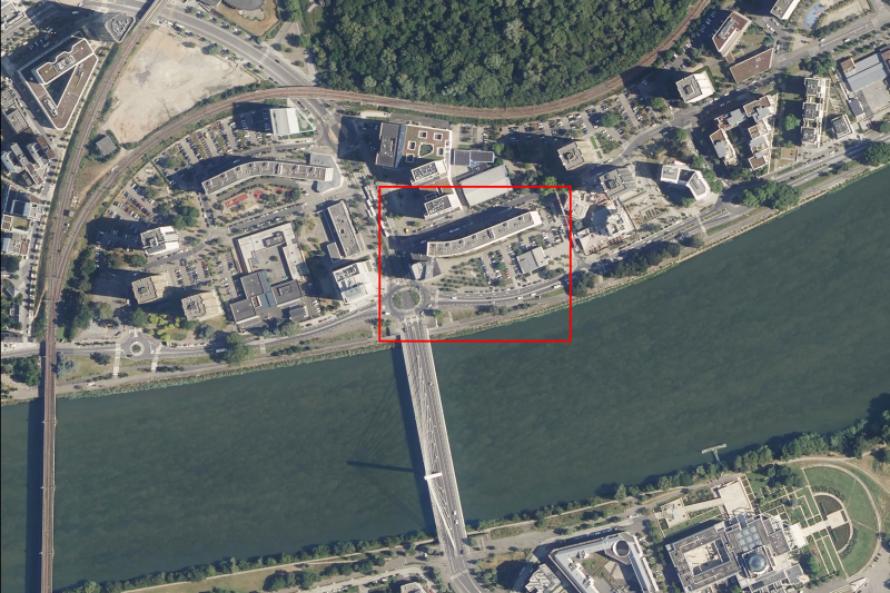 Illustration - Vue aérienne du site