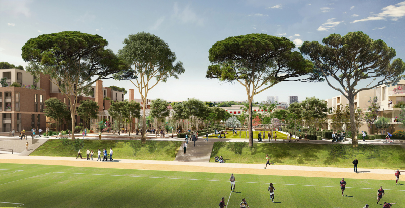 Illustration - Perspective depuis la Plaine des Sports