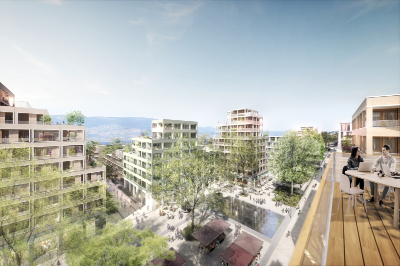 Illustration - La nouvelle place de proximité, lieu de rencontres et d’échanges