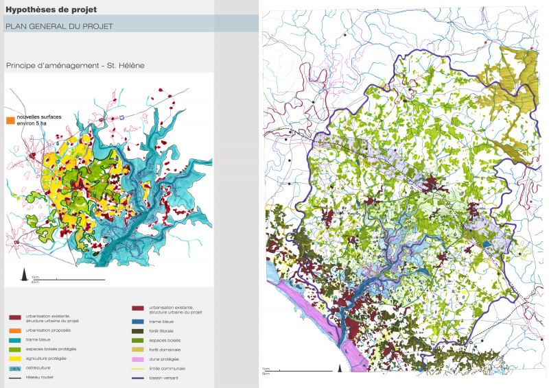 Illustration - Hypothèse de projet - Plan général - Détail St. Hélène