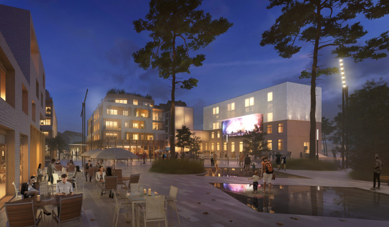 Illustration - La nouvelle place du Général De Gaulle animée et vivante