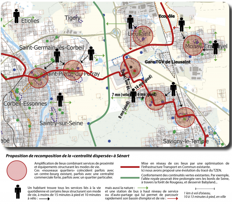 Illustration - Recomposer la centralité dispersée