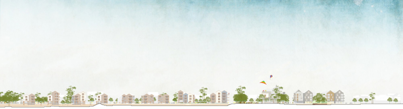 Illustration - Elévation d’ensemble - Front de dunes