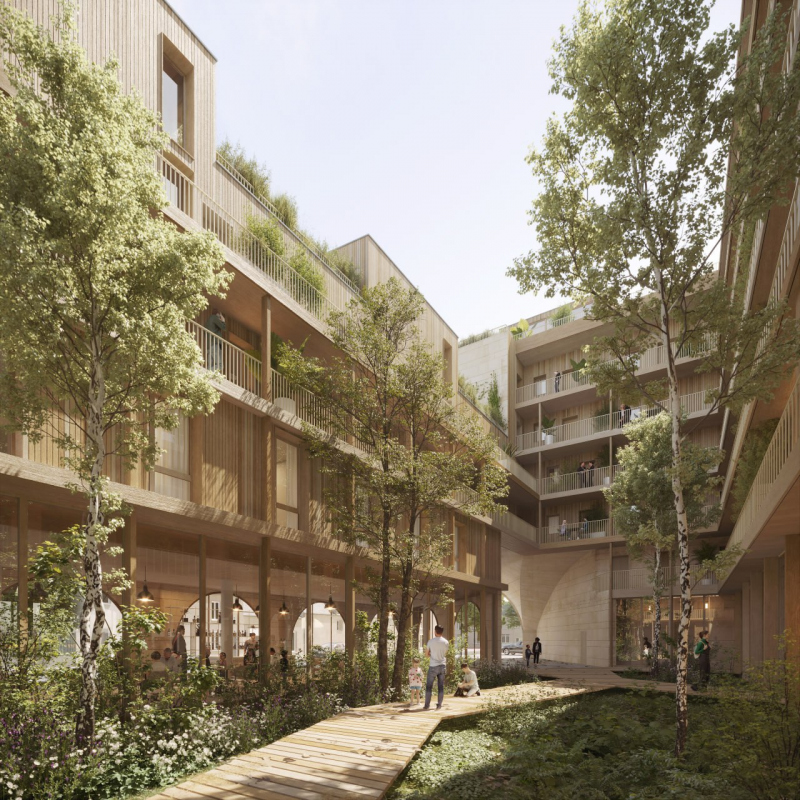 Illustration - Vue intérieure de l’îlot ©Naska