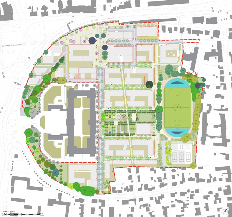 Illustration - Plan Masse de la requalification du CEAT