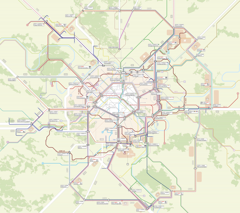 Illustration - Le réseau de voies dédiées NOE et NCE