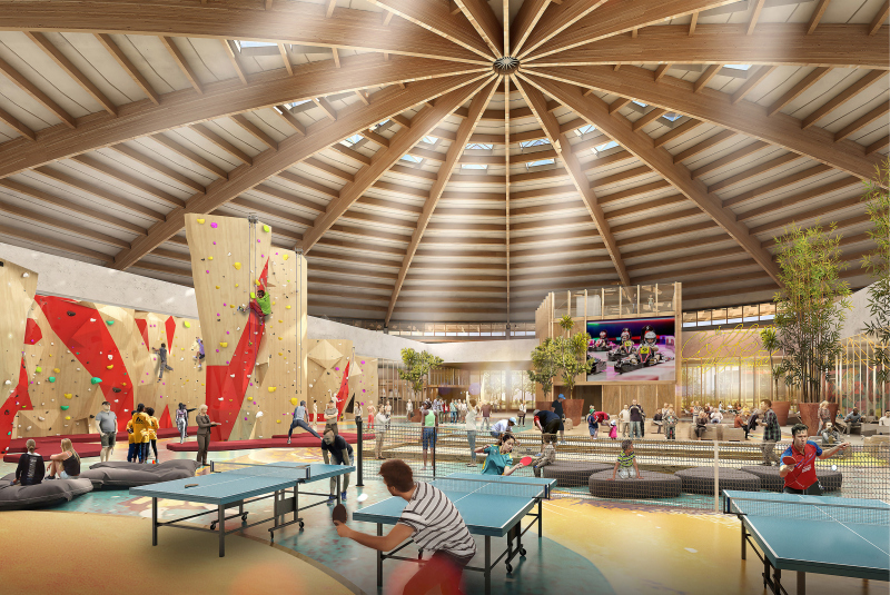 Illustration - Perspective depuis l’espace centrale du Grand Dôme