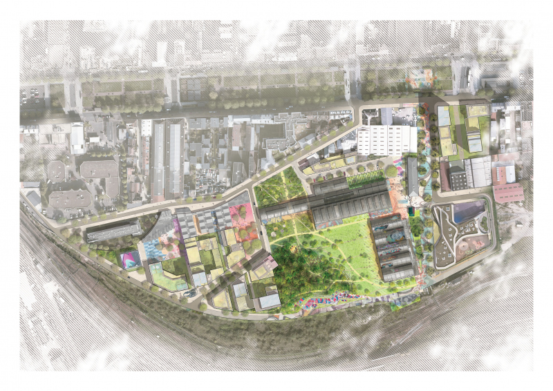 Illustration - Plan de toitures du quartier ©D&A