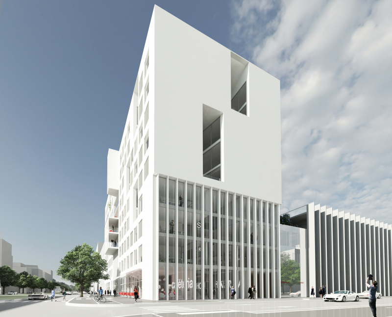 Illustration - Angle entre avenue de l'Université et avenue Simone Veil