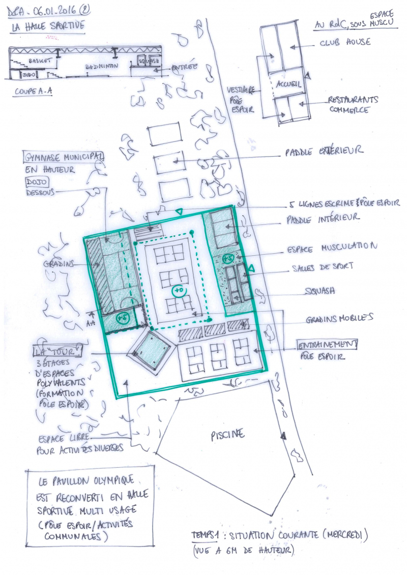 Illustration - Halle sportive