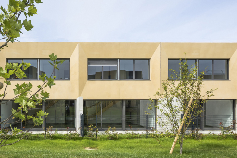 Illustration - Principe de façades des villas: panneaux de béton préfabriqués